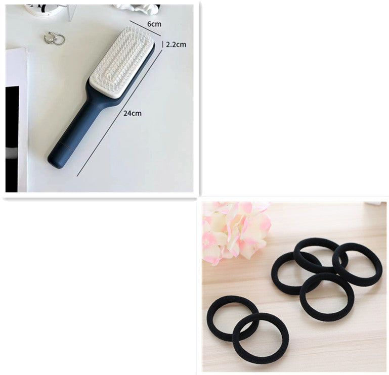 4 In 1 Self Cleaning Anti-Static Massage Hair Brush - Detangling & Scalp Massage Comb